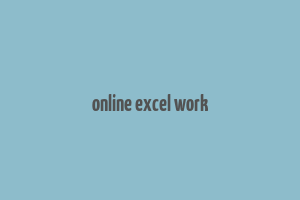 online excel work