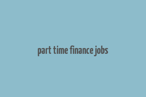 part time finance jobs