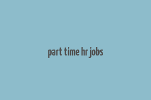 part time hr jobs