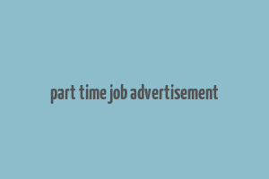 part time job advertisement