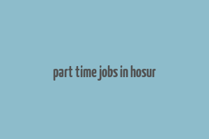 part time jobs in hosur