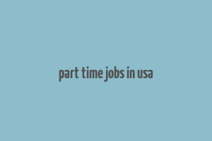 part time jobs in usa