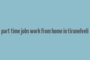 part time jobs work from home in tirunelveli