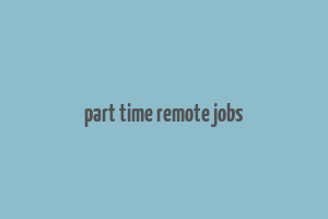 part time remote jobs