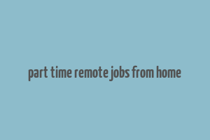 part time remote jobs from home