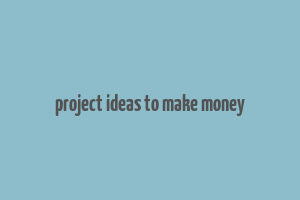 project ideas to make money