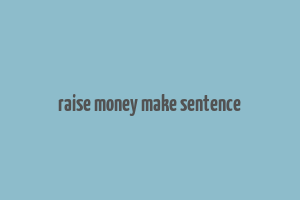 raise money make sentence