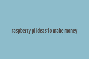 raspberry pi ideas to make money