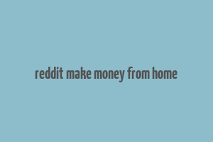 reddit make money from home