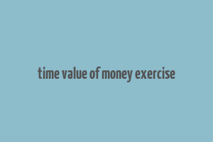 time value of money exercise