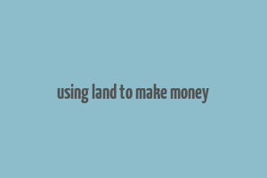 using land to make money