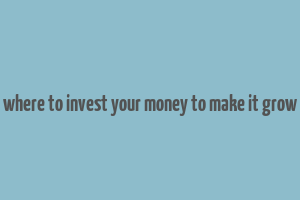 where to invest your money to make it grow