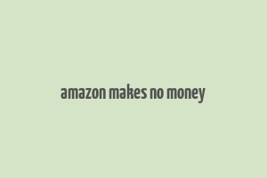 amazon makes no money