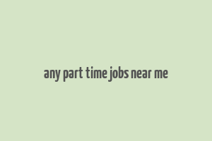 any part time jobs near me