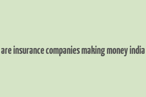 are insurance companies making money india