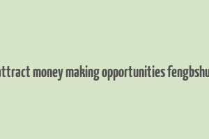 attract money making opportunities fengbshui