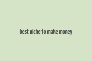 best niche to make money