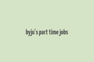 byju's part time jobs