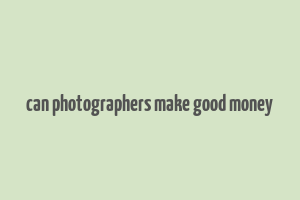 can photographers make good money