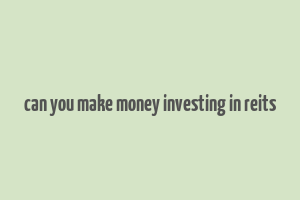 can you make money investing in reits