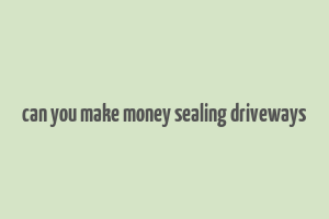 can you make money sealing driveways