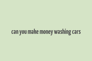 can you make money washing cars