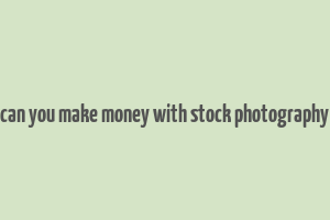 can you make money with stock photography