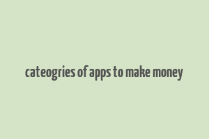 cateogries of apps to make money