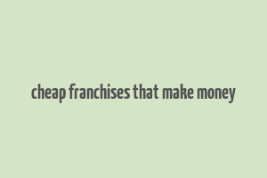 cheap franchises that make money