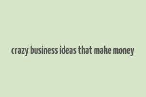 crazy business ideas that make money