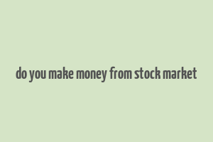 do you make money from stock market