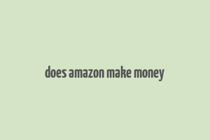 does amazon make money