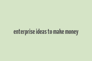 enterprise ideas to make money