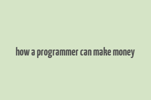 how a programmer can make money