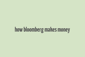 how bloomberg makes money