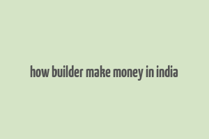 how builder make money in india