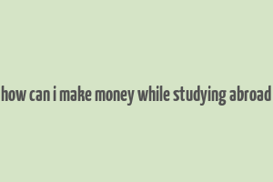 how can i make money while studying abroad