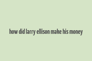 how did larry ellison make his money