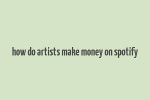 how do artists make money on spotify