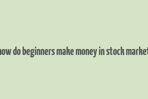 how do beginners make money in stock market