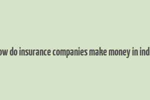 how do insurance companies make money in india