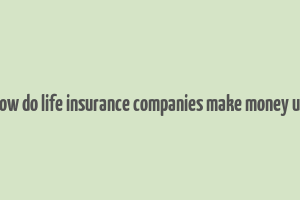 how do life insurance companies make money uk