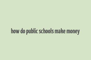 how do public schools make money