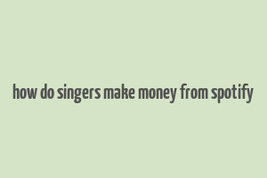 how do singers make money from spotify