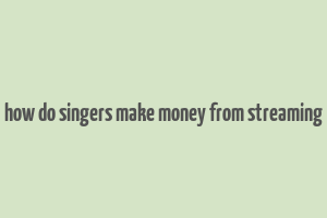 how do singers make money from streaming