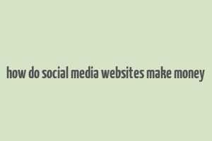 how do social media websites make money