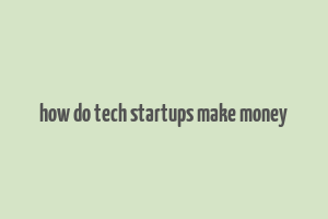 how do tech startups make money