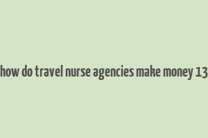 how do travel nurse agencies make money 13