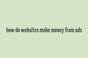 how do websites make money from ads