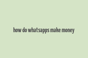 how do whatsapps make money